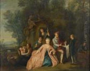 La Collation Dans Le Parc by Jean-Baptiste Joseph Pater