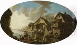 Villaggio Sul Fiume by Jean-Baptiste Joseph Pater