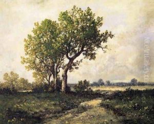 Trees in a Landscape by Leon Richet