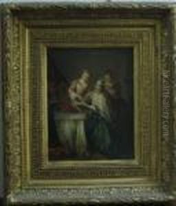 Le Desir De Plaire, Ou La Jeune
Femme A Sa Toilette Avec Ses Deux Servantes, Observee Par Un Indiscret by Jean-Baptiste Joseph Pater