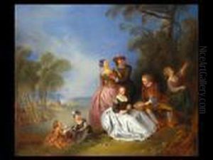 Familienausflug In Der Campagne by Jean-Baptiste Joseph Pater
