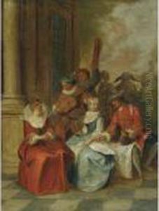Galant Company Making Music by Jean-Baptiste Joseph Pater