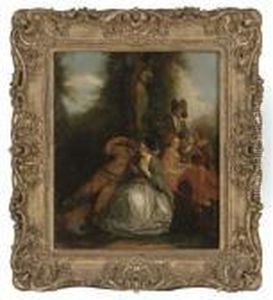 A Fete Galante by Jean-Baptiste Joseph Pater
