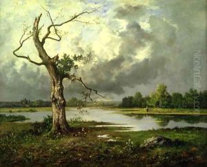 French River Landscape by Leon Richet