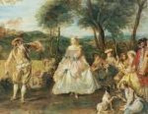 Fete Galante. by Jean-Baptiste Joseph Pater
