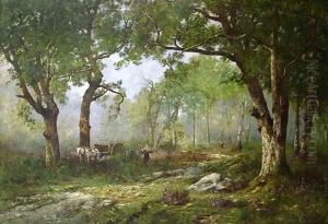 The Forest of Fontainebleau 1890 by Leon Richet
