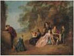L'amour Et Le Badinage by Jean-Baptiste Joseph Pater