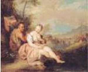 Baigneuse Et Faune.