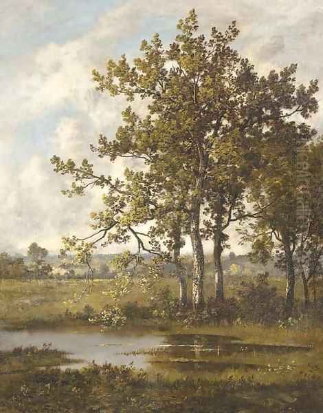 A Pool in a Wooded Landscape - view 1