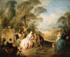 A Fte Champtre by Jean-Baptiste Joseph Pater