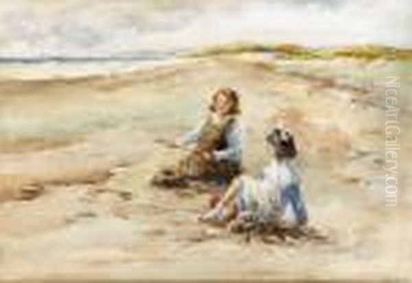 Children Playing On A Beach - view 1