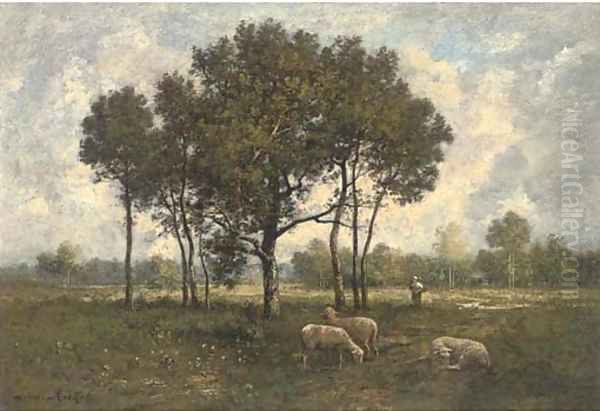 A shepherd and his flock - view 1