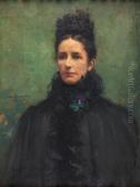 Mrs Monteith, Half-length, In Black - view 1
