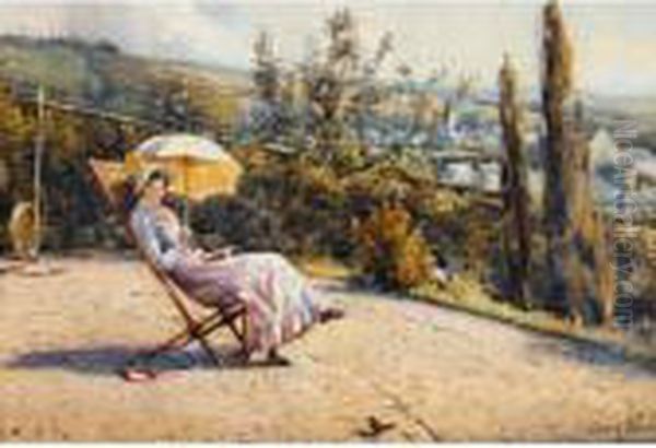 Portrait Of The Artist's Sister In The Garden At Moniave - view 1