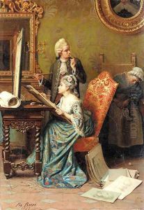 The painting lesson The painting lesson