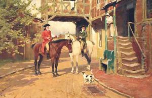 A Rest outside the Inn by Arthur Walker Redgate