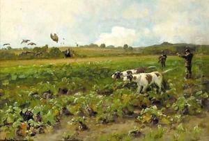 The partridge shoot by Arthur Walker Redgate
