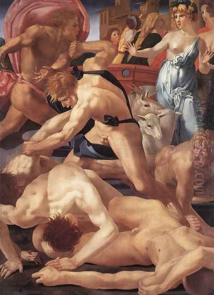 Moses Defending the Daughters of Jethro 1523-24 by Fiorentino Rosso