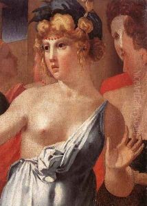 Moses Defending the Daughters of Jethro (detail) 1523-24 by Fiorentino Rosso
