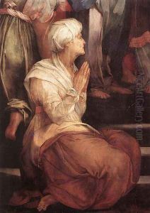 Marriage of the Virgin (detai-1) 1523 by Fiorentino Rosso