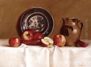 Apples, Ming Plate and Earthenware Pitcher