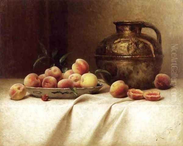 Peaches and Brass Jug - view 1