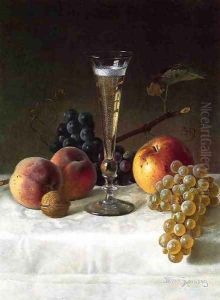 Still Life with Glass of Champagne by Milne Ramsey