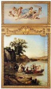 Allegory Of Spring: The Goddess Pomona Surrounded By Putti (or Embarking On A Boat Ride) by Charles Diodore Rahoult