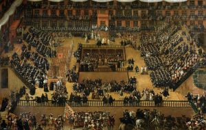 Auto-da-fe on Plaza Mayor, Madrid 1683 by Francisco Rizi