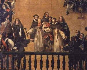 Auto de fe in the Plaza Mayor in Madrid, detail, 1680