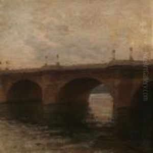 View From Pont Neuf In Paris by Julius Paulsen