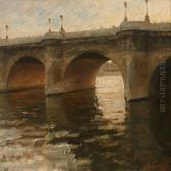 Scene From The Seine At Pont Neuf In Paris - view 1
