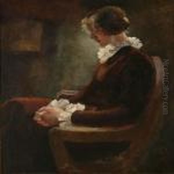 A Woman With Folded Hands - view 1