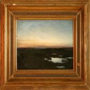 Landscape At Sunset by Julius Paulsen