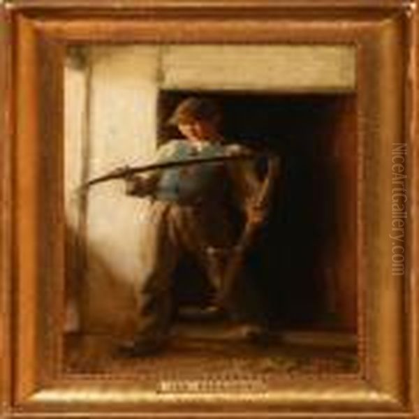 A Peasant With Ascythe - view 1