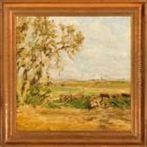Autumn Landscape With Avillage In The Horizon Autumn Landscape With Avillage In The Horizon