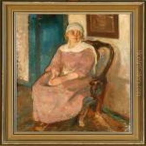 Interior Med Figur by Julius Paulsen
