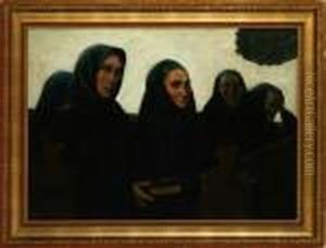 Female Churchgoers At Service, Ronne