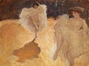 "bal Tabarin". Cancan Dancers In Paris by Julius Paulsen