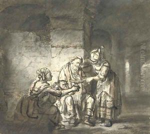 Lot and his Daughters (Genesis 1933) by Constantijn Van Renesse