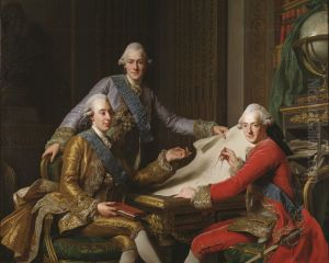 King Gustav III of Sweden 1746-92 and his Brothers, 1771 by Alexander Roslin