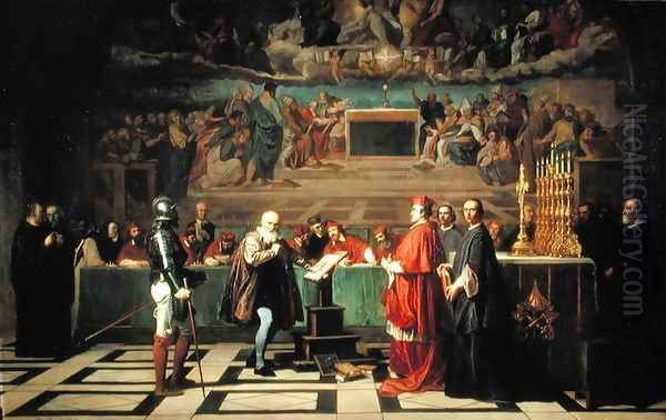 Galileo Galilei 1564-1642 before members of the Holy Office in the Vatican in 1633, 1847 - view 1