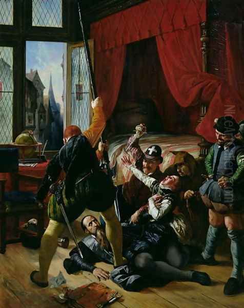 The Assassination of Brion, Tutor to the Prince of Conti (1558-1614) at the St. Bartholomews Day Massacre in 1572, 1833 - view 1