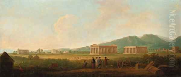A view of Paestum, with Grand Tourists - view 1