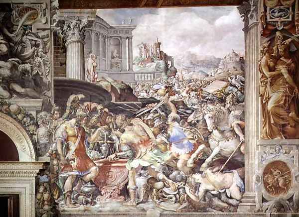 Marcus Furius Camillus 447-365 BC forbidding the weighing of gold, from the Sala dellUdienza, 1545 - view 1