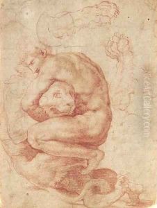 Hercules and the Nemean Lion by Francesco de' Rossi