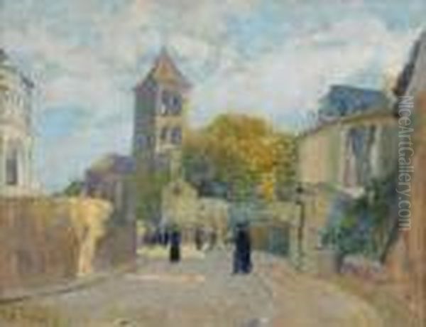 Rue Du Mont-cenis Et L'eglise St Pierre De Montmartre - view 1
