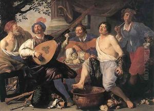 Allegory of the Five Senses 2 by Theodoor Rombouts