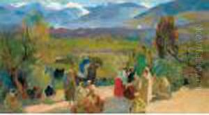 La Halte Sous Les Arbres by Elie Anatole Pavil