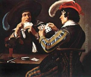 The Card Players 4 by Theodoor Rombouts